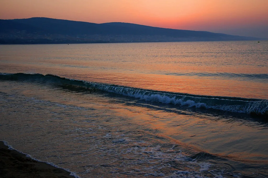 Sunrise on Sunny Beach in Sunny Beach, Bulgaria