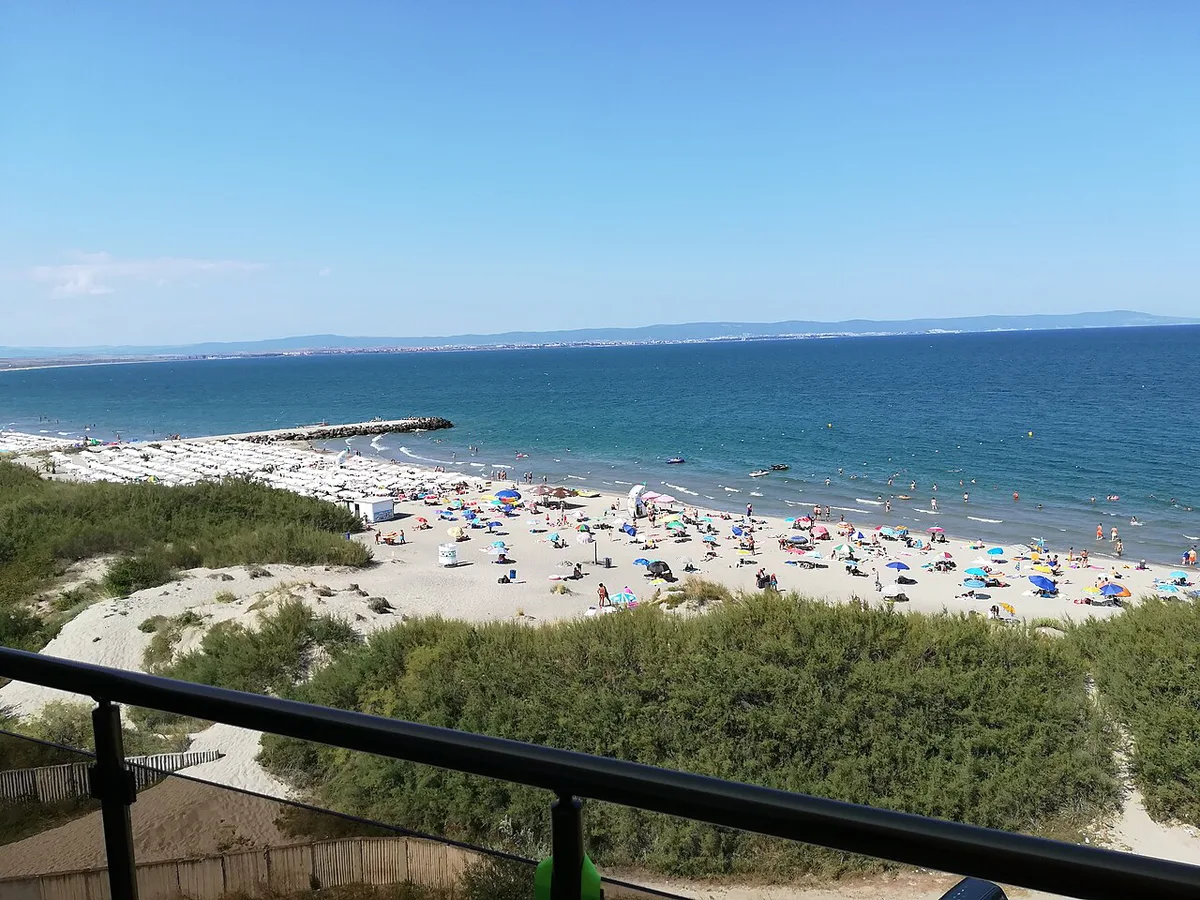 Salt pans and lake at Pomorie, Bulgaria — 1