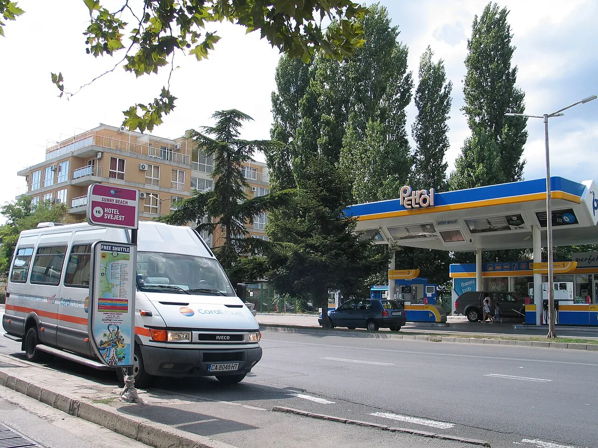 Coastal road from Burgas Airport to Sunny Beach, Bulgaria — 2