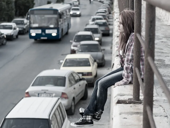 She Watched The Sunset in Varna, Bulgaria