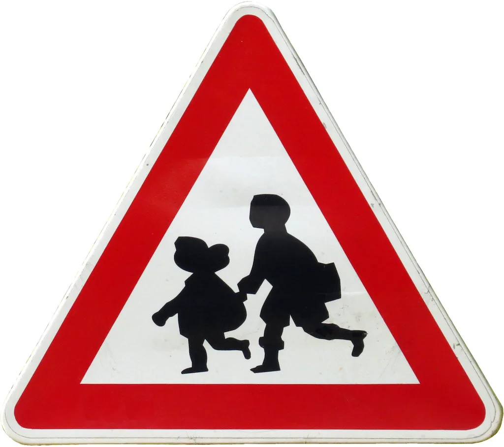 Warning Sign Children in Golden Sands, Bulgaria (AP4P1252) in Golden Sands, Bulgaria