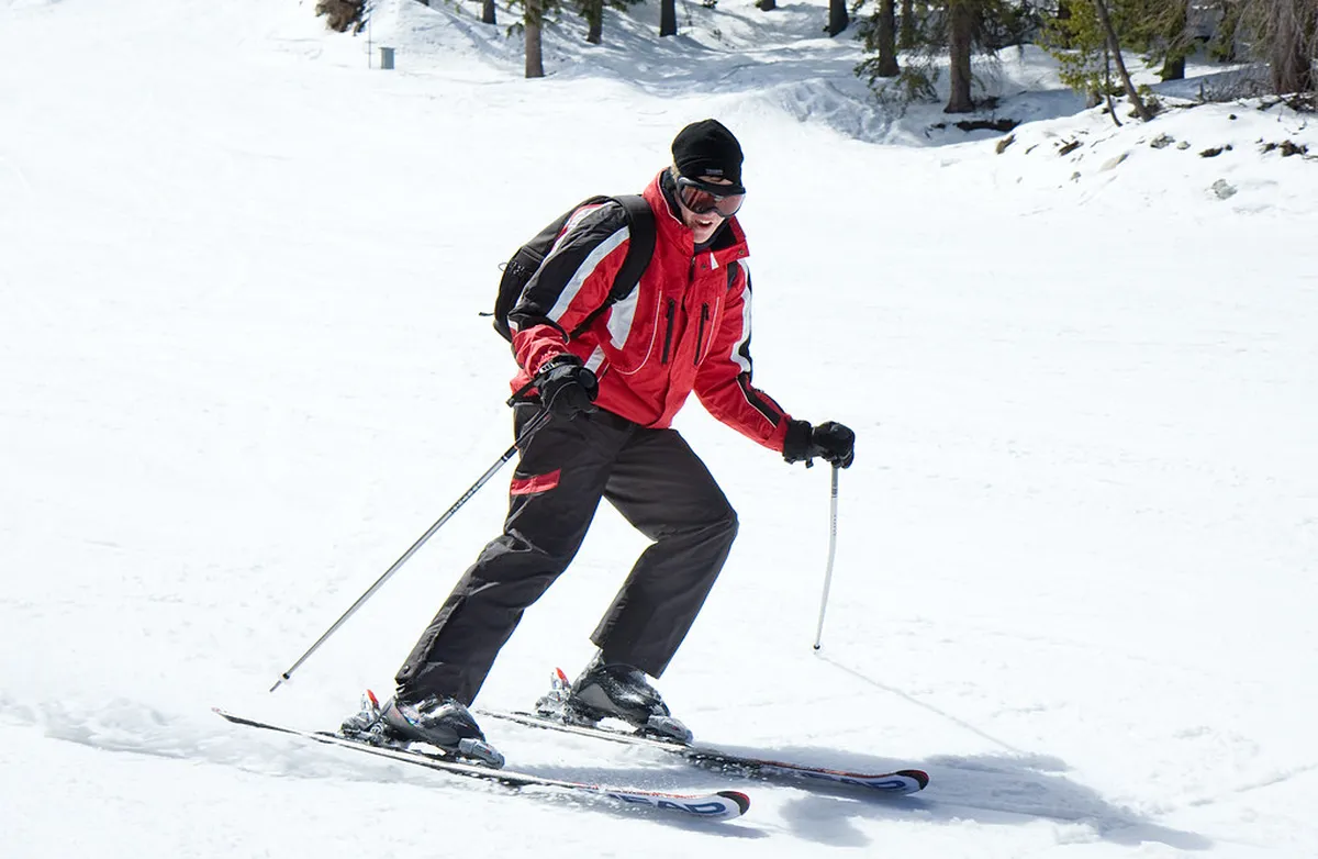 A ski slope at Bansko in the Bulgarian mountains
