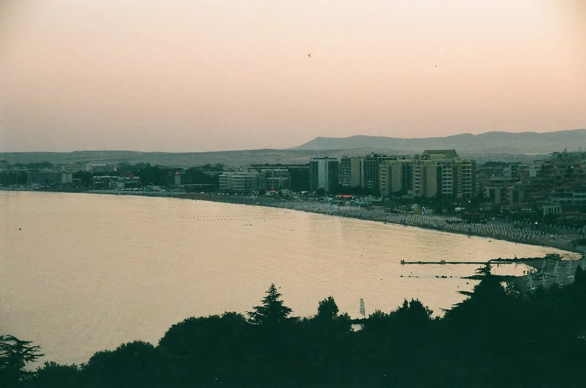 The Black Sea coast at Sunny Beach, Bulgaria, in summer