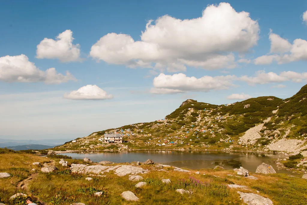 A village nestled in the Rila Mountains