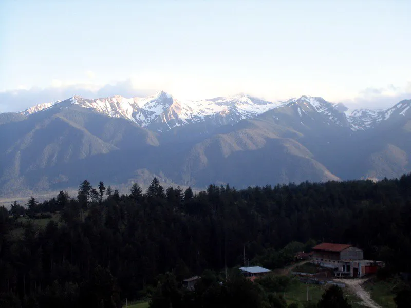 Mountain guesthouses near the monastery