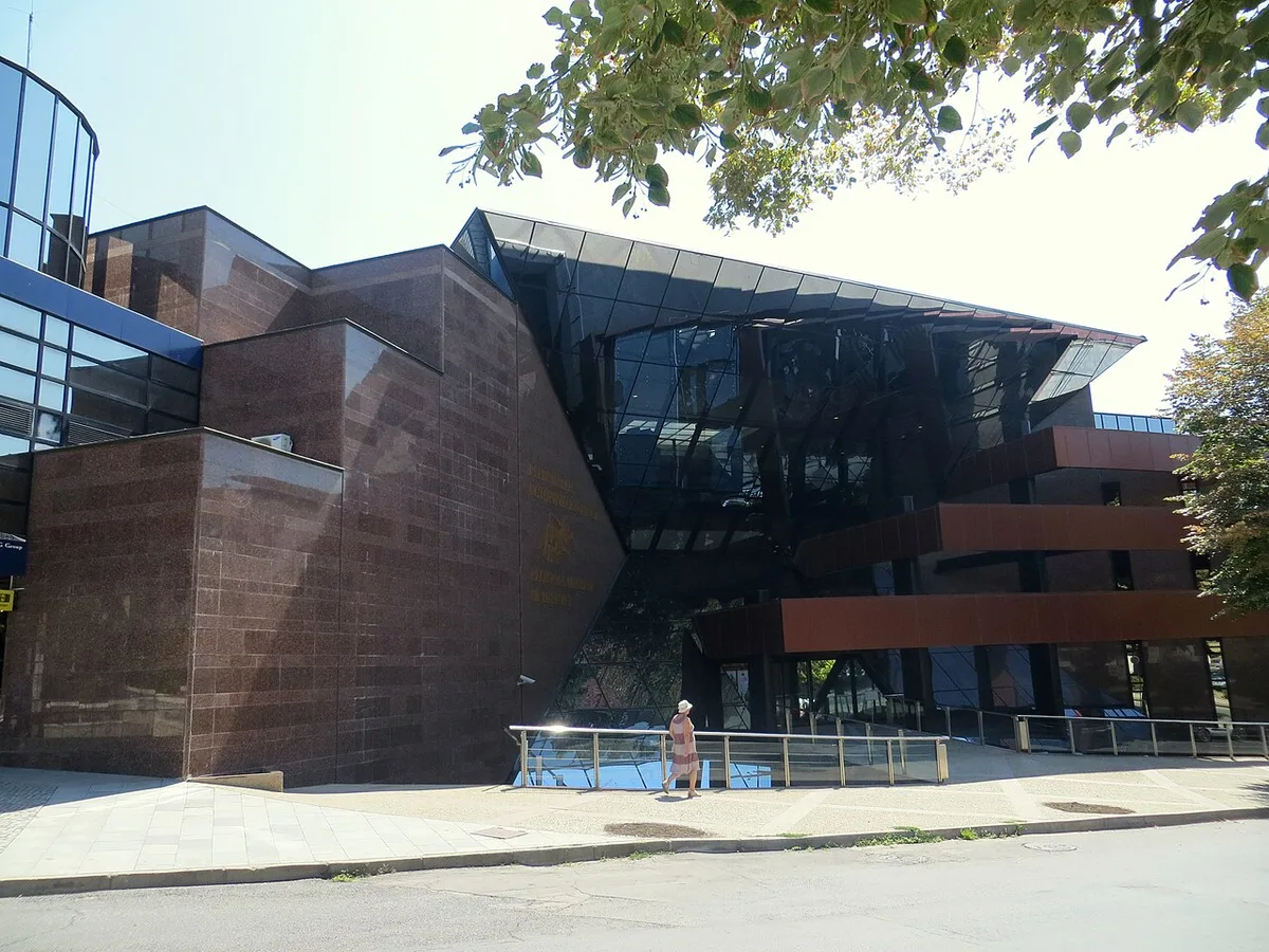 Modern exterior of the Regional History Museum in central Stara Zagora