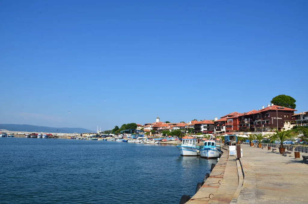 Old-town architecture in a Bulgarian Black Sea heritage town