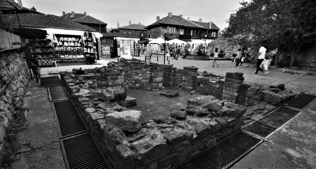 Nessebar -St. Demetrius Church [11th century] in Burgas, Bulgaria