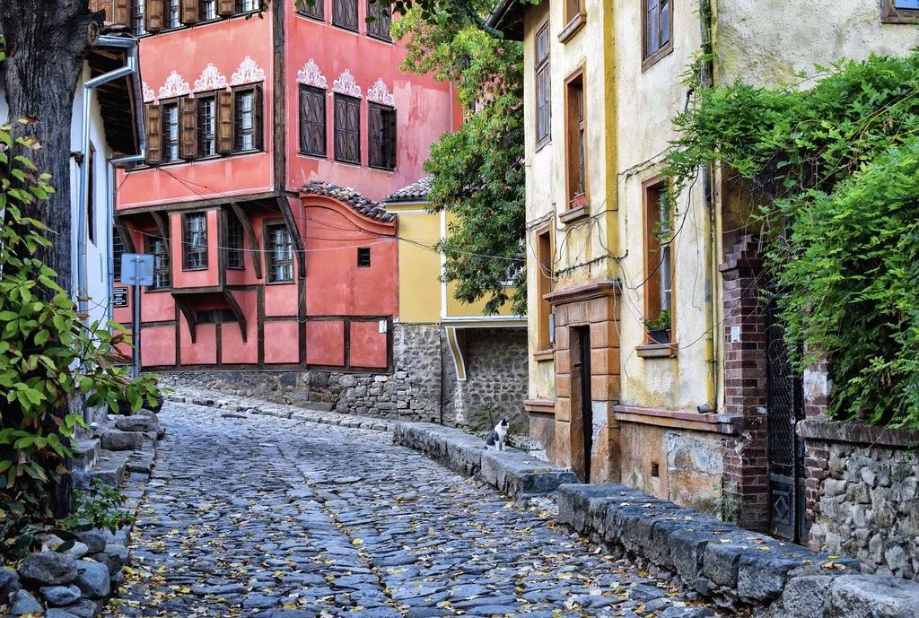 Plovdiv Old Town in Plovdiv, Bulgaria