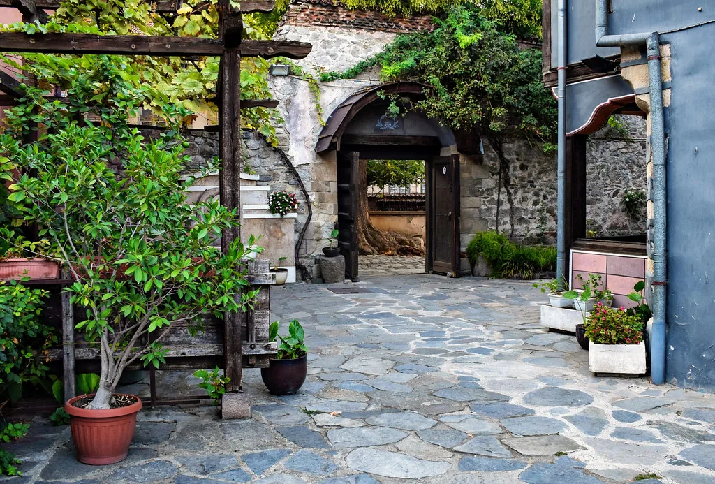 Courtyard, St Konstantin and Elena Church, Plovdiv in Plovdiv, Bulgaria
