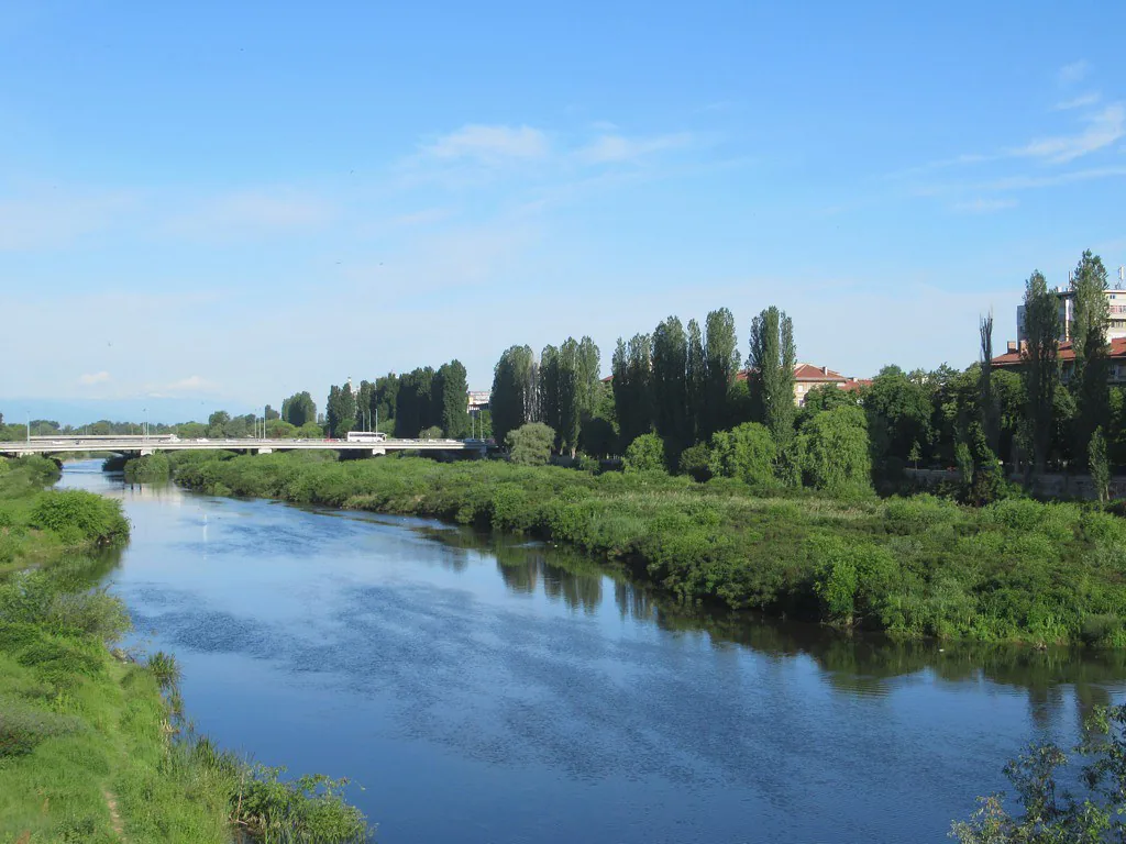 Maritsa River in Plovdiv, Bulgaria