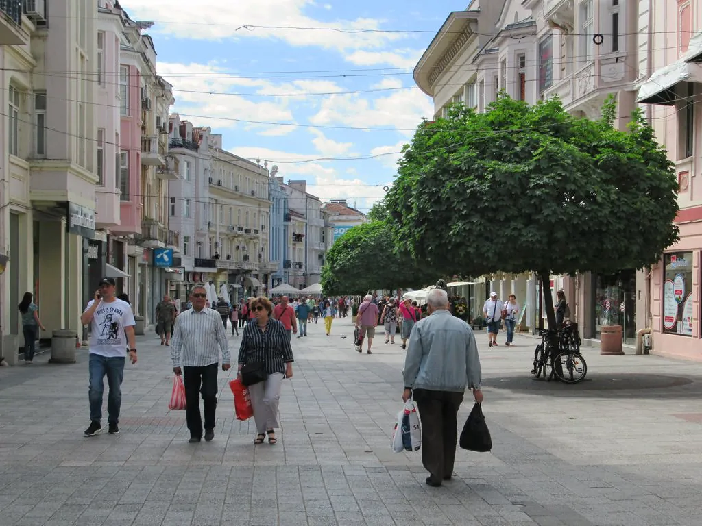 Ulitsa Knyaz Alexander in Plovdiv, Bulgaria