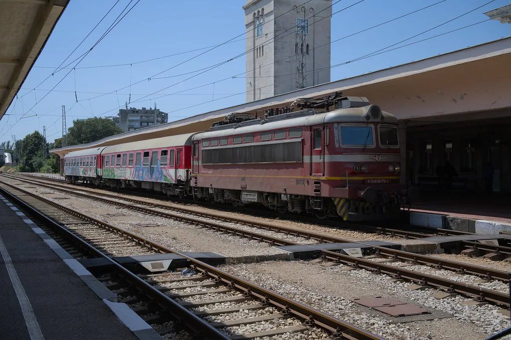 Bulgarian Intercity Train in Ruse in Ruse, Bulgaria