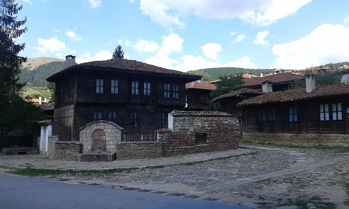 Revival-era street in the historic center of Sliven, Bulgaria — 2