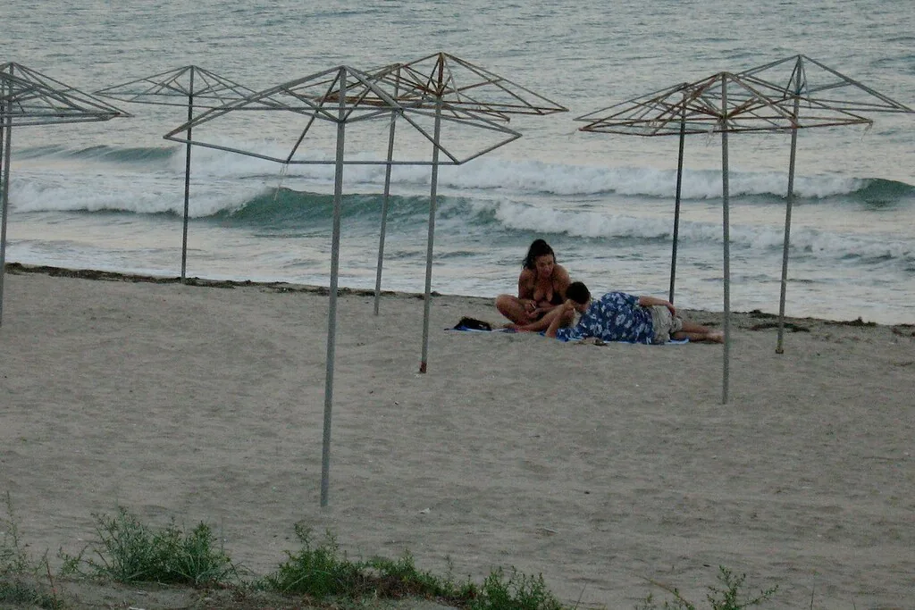 umbrellas in Burgas, Bulgaria