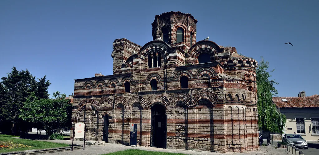 Nessebar -Christ Pantocrator Church [13th century] in Burgas, Bulgaria