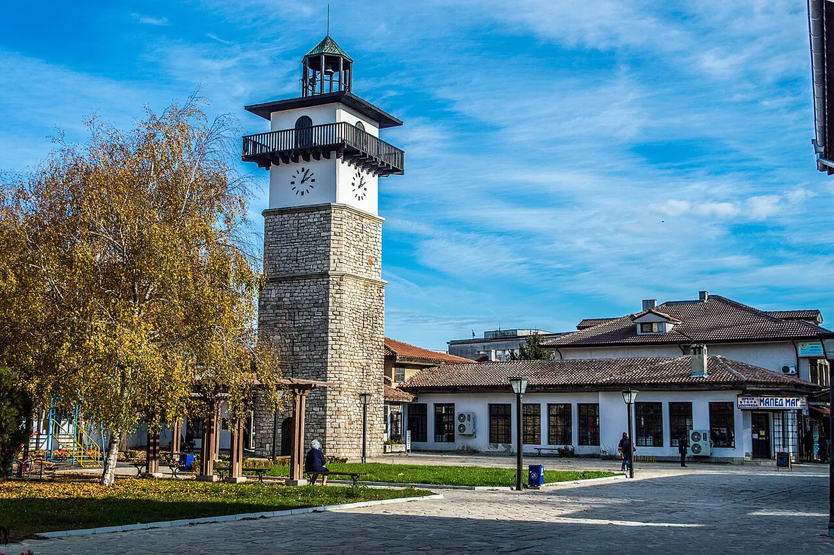Cobbled crafts lane at the Old Dobrich Ethnographic Complex, Bulgaria — 1