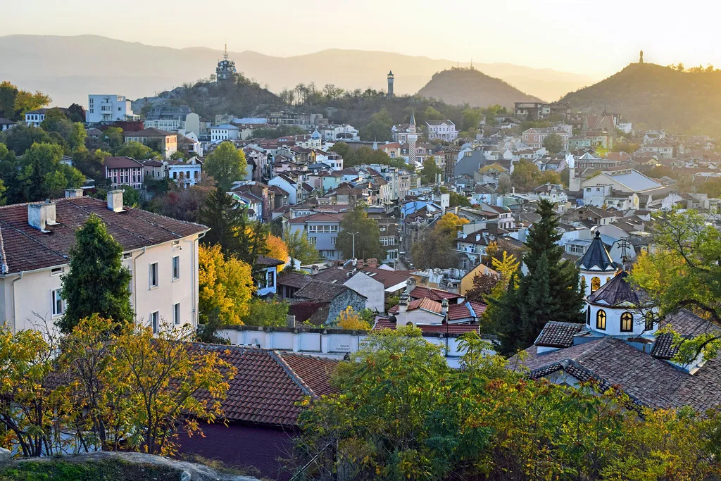 View from Nebet Tepe in Plovdiv, Bulgaria