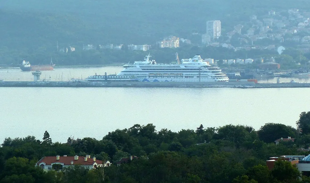 Cruise Ship Aida in the Varna Harbour in Varna, Bulgaria