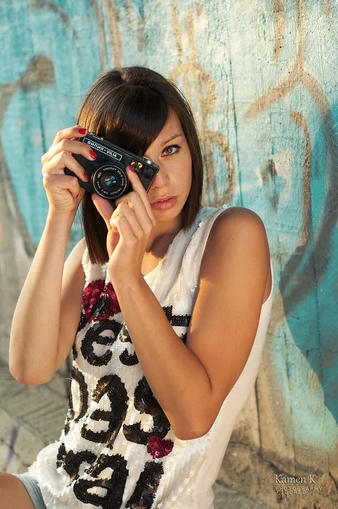 The Girl and The Camera in Varna, Bulgaria