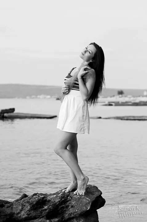A romance in black and white in Varna, Bulgaria