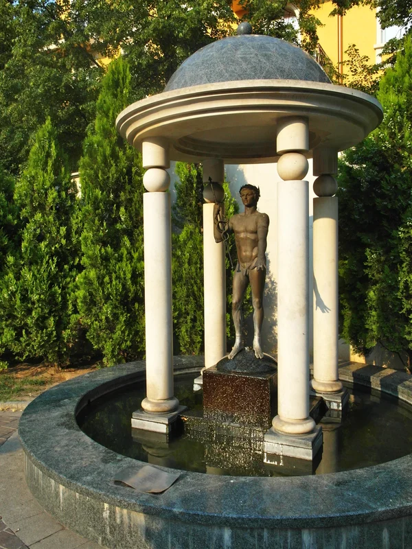 Natural mineral spring water source in Bulgaria Rhodope region